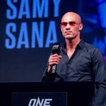 Samy Sana Instagram - "les coups valent mieux que les mots" #presseconference🎤 #thechamp #andstill #onechampionship Marina Bay Singapore