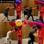 Samy Sana Instagram - l’plus puissant d’la caté zerma 🤣🎡🎈 @onechampionship Singapore Indoor Stadium