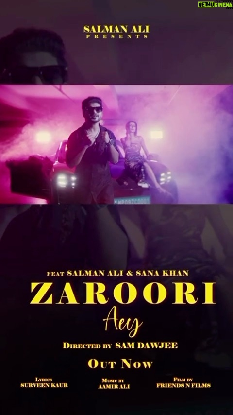 Sana Sultan Instagram - ‘Zaroori Aey’ Full Song Is Out Now On My Youtube Channel ‘Salman Ali Official’ I Am Very Excited For This Project And I Would Love To See My Fans Reactions, I Have Worked Really Hard On This Project, All I Need Is Your Love And Support, This Is my Birthday Gift To All Of You ❤️❤️❤️ Finally The Wait Is Over, The Teaser Of My New Song ‘Zaroori Aey’ Is Out Now, Full Song Is Releasing On 15th January 2024. Stay Tuned 🔥 Salman Ali Presents - Featuring - @officialsalman.ali & @sanakhan00 Singer - @officialsalman ali Music By - @aamiralimusic Lyrics By - @surveenkaurmusic Mua : @meghagothwal.makeupartist Video Production : @friendsnfilmsmedia Additional Programming Mix & Master - @chamath_sangeeth #salmanali #newsong #zarooriaey #fullsong #trending #independentartist #solo #music #singer #album #reels #instagood #youtube