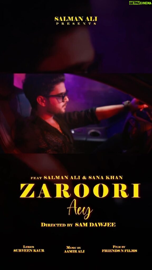 Sana Sultan Instagram - Finally The Wait Is Over, The Teaser Of My New Song ‘Zaroori Aey’ Is Out Now, Full Song Is Releasing On 15th January 2024. Stay Tuned 🔥 Salman Ali Presents - Featuring - @officialsalman.ali & @sanakhan00 Singer - @officialsalman ali Music By - @aamiralimusic Lyrics By - @surveenkaurmusic Mua : @meghagothwal.makeupartist Video Production : @friendsnfilmsmedia Additional Programming Mix & Master - @chamath_sangeeth