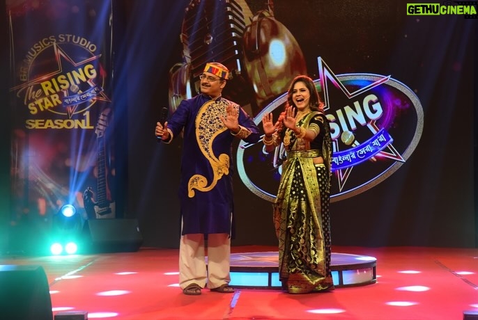 Sanchari Mondal Instagram - Musical Journey is the most melodious & memorable journey of life. With the Stars of “The Rising Star” ⭐️ Thanks to the Team who relied on me not as an actor but as an anchor. #anchor #sancharimondal
