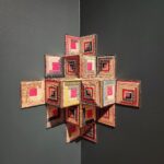Sanford Biggers Instagram - 👁️ ‘Fools Gambit’ @skirball_la as part of their current exhibition “Fabric of a Nation: American Quilt Stories.” On view through March 12, 2023. 📸: @grantalexandra Fool’s Gambit, 2019.  Antique quilt, birch plywood, gold leaf. 39.75h x 35.75w. #studiosanfordbiggers #quilting #history #quiltart Skirball Cultural Center