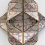 Sanford Biggers Instagram - 👁️ ‘Back to the Stars’ before it closes next Friday, November 3rd ✨ “Sanford Biggers takes us through his forth solo exhibition with moniquemeloche, ‘Back to the Stars’, extended through November 3.” 📝@moniquemeloche Image: Venus Sutra, 2023. Antique quilts, birch plywood, gold leaf, 73 x 51 1/2 x 18 in #studiosanfordbiggers #BacktotheStars #quilting #hybrid #history #chimera # Monique Meloche Gallery