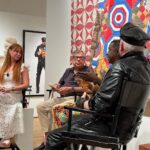 Sanford Biggers Instagram - Outtakes from the weekend @petermarinoartfoundation 🙏🏿 @bobcolacello for “Brunch With Bob” 🍪 by @sweethaze.cakes 📸: @baldwingallery @petermarinoartfoundation On view through August 13, 2022. #studiosanfordbiggers #petermarinoartfoundation #sculptureart #quilting #history Southampton, New York