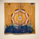 Sanford Biggers Instagram - What do you 👁? @speedartmuseum #CodeswitchCloserLook Quilt 30 (Nimbus), 2013. Antique quilt, acrylic, spray paint, 78 x 78 in. #quilting #blackhistory #history #quiltart #studiosanfordbiggers Speed Art Museum