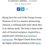 Sanford Biggers Instagram – 🙏🏿to @cmonstah for the beautiful interview for @latimes.
Thanks to @dania_maxwell for capturing the moment 📸 and @ocmamuseum for the invitation. 

#studiosanfordbiggers #ocma #latimes #sculpture OCMA / Orange County Museum of Art