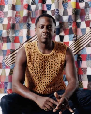 Sanford Biggers Instagram - It’s out! Thank you @wmag @maxinesleep @meghanmarin 🙏🏿🔥

“Back to the Stars” opens this Thursday @moniquemeloche ✨

📸 by @meghanmarin for @wmag 

🖼️Detail of Furrow (2023) @daniel_greer 

#studiosanfordbiggers #quilting #history #moniquemelochegallery