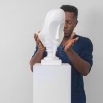 Sanford Biggers Instagram - 👁 “The Caress” Outtakes for @saicpics. Big thanks to 📸@timknoxphotography 🙏🏿 #studiosanfordbiggers #sculpture #chimera #hybrid #history