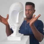 Sanford Biggers Instagram – 👁 “The Caress” 

Outtakes for @saicpics. Big thanks to 📸@timknoxphotography 🙏🏿

#studiosanfordbiggers #sculpture #chimera #hybrid #history