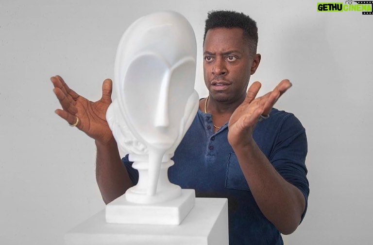 Sanford Biggers Instagram - 👁 “The Caress” Outtakes for @saicpics. Big thanks to 📸@timknoxphotography 🙏🏿 #studiosanfordbiggers #sculpture #chimera #hybrid #history