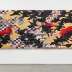 Sanford Biggers Instagram – 🚨Slow Murder… coming soon🚨
Via @marianneboeskygallery “Marianne Boesky Gallery is pleased to present Meet Me on the Equinox, a solo exhibition of new work by New York-based conceptual artist Sanford Biggers. Biggers’s third solo exhibition with the gallery, Meet Me on the Equinox features new works from the artist’s quilt-based Codex series, sculptural Chimera series, and a site-specific anamorphic drawing. A foray into the origin of myth and the malleability of historical narrative, the exhibition blurs the boundaries between seemingly disparate elements of Biggers’s practice as the convergence of pattern, material, and allegory sets the stage for the creation of novel, discordant, and subjective mythologies.
Sanford Biggers: Meet Me on the Equinox will be on view in New York September 7 – October 14.”
Slow Murder, 2023, antique quilts, assorted textiles, mixed media
#studiosanfordbiggers #quilting #history #codex #equinox #MarianneBoeskyGallery