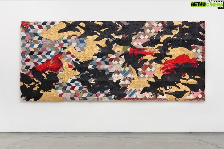 Sanford Biggers Instagram - 🚨Slow Murder… coming soon🚨 Via @marianneboeskygallery “Marianne Boesky Gallery is pleased to present Meet Me on the Equinox, a solo exhibition of new work by New York-based conceptual artist Sanford Biggers. Biggers's third solo exhibition with the gallery, Meet Me on the Equinox features new works from the artist's quilt-based Codex series, sculptural Chimera series, and a site-specific anamorphic drawing. A foray into the origin of myth and the malleability of historical narrative, the exhibition blurs the boundaries between seemingly disparate elements of Biggers's practice as the convergence of pattern, material, and allegory sets the stage for the creation of novel, discordant, and subjective mythologies. Sanford Biggers: Meet Me on the Equinox will be on view in New York September 7 - October 14.” Slow Murder, 2023, antique quilts, assorted textiles, mixed media #studiosanfordbiggers #quilting #history #codex #equinox #MarianneBoeskyGallery