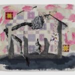 Sanford Biggers Instagram - 👁️ Manger, 2023 at @artbasel - @massimodecarlogallery Booth C9 “In his work titled Manger, Sanford Biggers presents a vibrant composition with interspersed darker hues. Biggers uses history as a malleable material, which he repurposes and reinterprets, connecting temporalities of the past and future in homage to the stories of objects while allowing for new conceptual possibilities - what the artists call "future ethnographies." Biggers positions himself as a collaborator of the past while also examining the current sociopolitical landscape. The Harlem-based artist repurposes antique quilts to explore their iconographic importance as a kind of secret language, delving into the long-debated historical narrative that such quilts signalled safe spaces along the Underground Railroad.” 📝 @massimodecarlogallery #studiosanfordbiggers #quilting #history