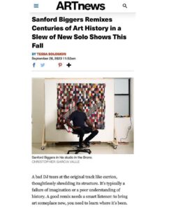 Sanford Biggers Instagram - I’m delighted to share this article from @artnews! A big thanks to ✏️ @tessa.sol, 📸 @christophergarciavalle, and to all of you have come out to support my shows at @moniquemeloche and @marianneboeskygallery these last few weeks 🙏🏿