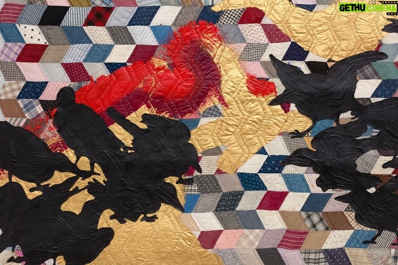 Sanford Biggers Instagram - 🚨Slow Murder… coming soon🚨 Via @marianneboeskygallery “Marianne Boesky Gallery is pleased to present Meet Me on the Equinox, a solo exhibition of new work by New York-based conceptual artist Sanford Biggers. Biggers's third solo exhibition with the gallery, Meet Me on the Equinox features new works from the artist's quilt-based Codex series, sculptural Chimera series, and a site-specific anamorphic drawing. A foray into the origin of myth and the malleability of historical narrative, the exhibition blurs the boundaries between seemingly disparate elements of Biggers's practice as the convergence of pattern, material, and allegory sets the stage for the creation of novel, discordant, and subjective mythologies. Sanford Biggers: Meet Me on the Equinox will be on view in New York September 7 - October 14.” Slow Murder, 2023, antique quilts, assorted textiles, mixed media #studiosanfordbiggers #quilting #history #codex #equinox #MarianneBoeskyGallery
