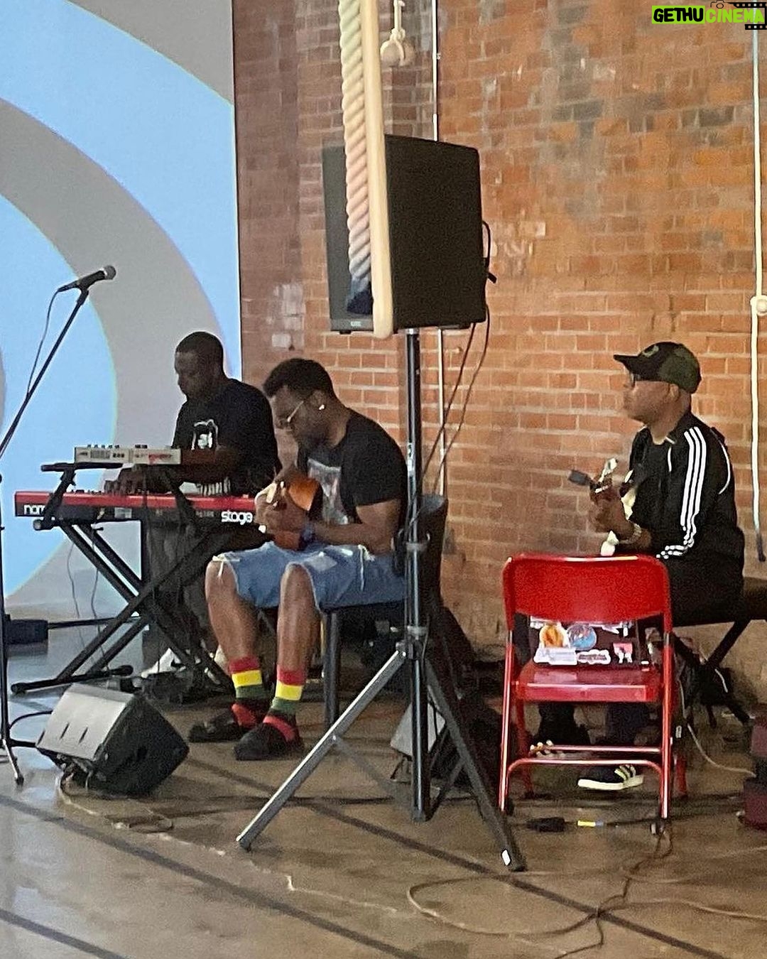 Sanford Biggers Instagram - Time for some โจ๐๐ I am hyped to be part of this amazing project celebrating the imitable trailblazer Sun Ra, and humbled to be included with @moonmedicin @richmedina @visualeyz @jahisundance @guyroutte @martinluthermccoy & @schmtcs_ โExplore the process behind the music and take a look behind the scenes at Moon Medicin. Are you inside their creative realm yet? It's always a pleasure to witness them in action - Sanford Biggers and Moon Medicin in their element, crafting tracks that are as thought-provoking as they are melodious.โ @redhotorg Listen to Nuclear War - The Remixes A Out now -๐ in bio #moonmedicin #martinluther #markhi nes #jahisundance #richmedinamusic #redhot #nuclear war #music #sunra #nuclearwarremix The Moon
