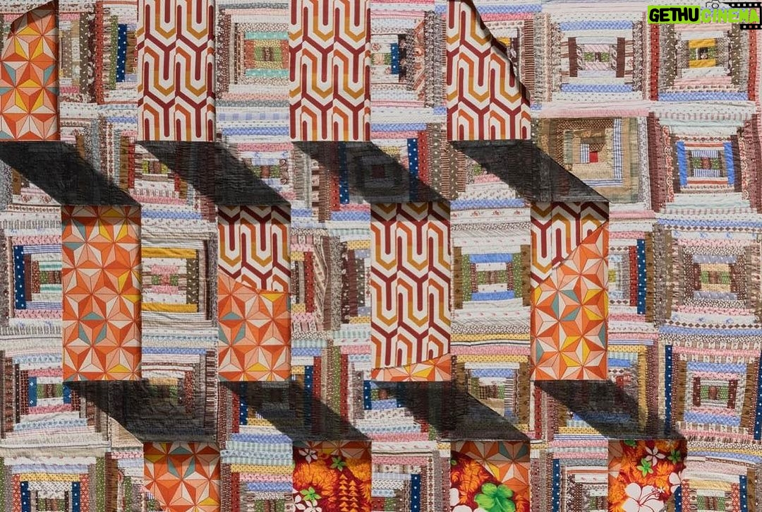Sanford Biggers Instagram - 👁️ “Sweven” @massimodecarlogallery London through August 26th. Sweven (2022) 179.1 × 199.4 × 2.5 cm 70 1/2 × 78 1/2 × 1 inches Antique quilt, assorted textiles, acrylic #studiosanfordbiggers #quilting #history Massimo De Carlo London