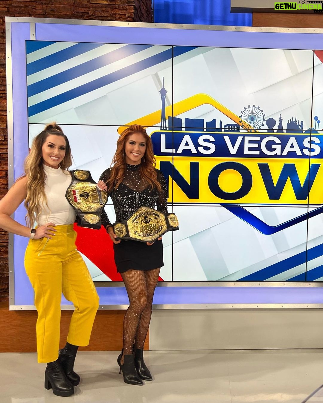 Santana Garrett Instagram - Viva Las Vegas β€οΈβπ₯ Was live on @lvnowtv talking pro wrestling, women empowerment, & championships. πͺπ₯π #Womenswrestling #girlpower #santanagarrett #lasvegas #travel #8newsnow Las Vegas, Nevada