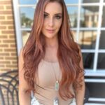 Santana Garrett Instagram - HAIR TRANSFORMATION 💁🏻‍♀️ Colorist/Stylist @masterpiecehair Hair Extensions @bohyme Drop a 🧡 below if you like it! ☺️ #haircolor #copper #redhair #hairtransformation #hair Moriah Brandon's Hair Salon