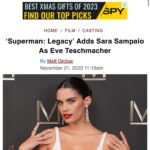Sara Sampaio Instagram - I can finally share the best news ever! It doesn’t even feel real! Thank @jamesgunn for trusting me with Eve! 🥹 @wbpictures #supermanlegacy