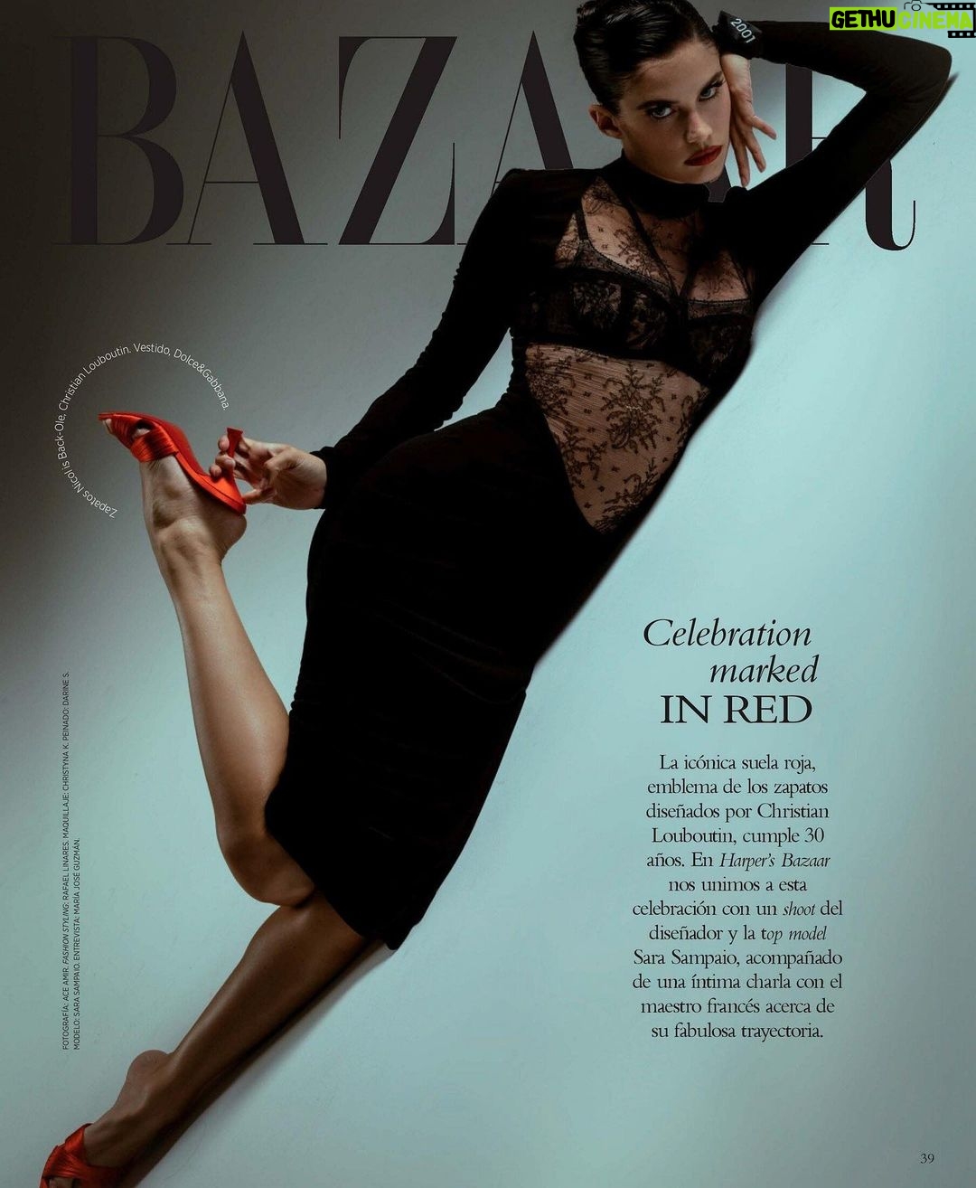 Sara Sampaio Instagram - Last one 🖤 @harpersbazaarmx @spadestudios2 @majoguzman @st.raffi @christynakay @machinedarine @louboutinworld