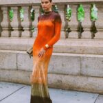 Sara Sampaio Instagram - If fall was a dress this @altuzarra dress would be it! #nyfw Manhattan, New York