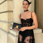 Sara Sampaio Instagram - Can’t get over this dress 🥹 @zuhairmuradofficial you make de most beautiful gowns. Thank you for having me 🤍🕸️ Paris, France