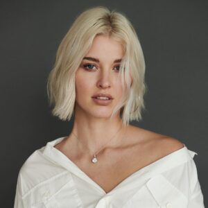 Sarah Grey Instagram - 100k ! What?!
Thank you for the love and support you beautiful people. 🙏🏻💙🙏🏻.......…………………….…………… #photographer @photobyhudson 
#makeup @adambreuchaud 
#style @chrishoran20 
#hair @dereksyuen