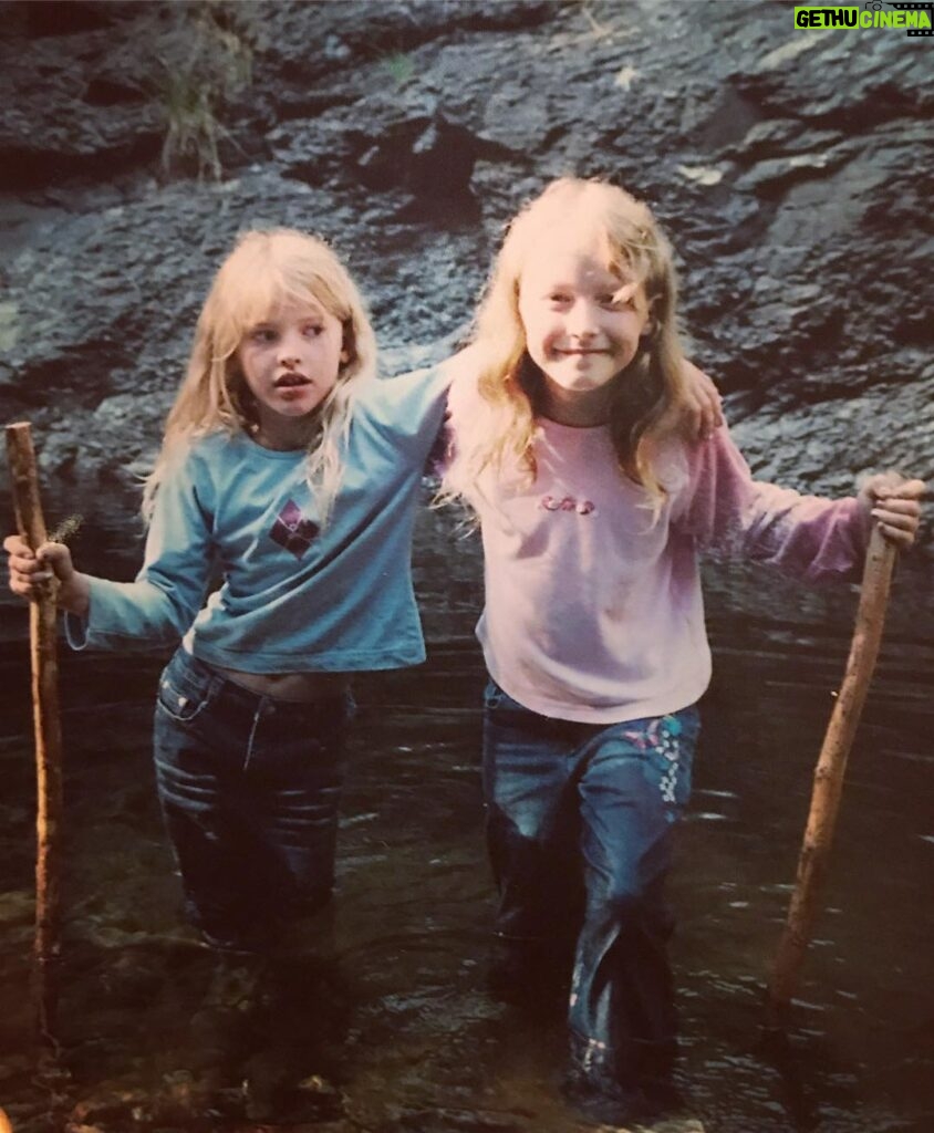 Sarah Grey Instagram - “I remember you were so good at cheering your big sis up. She fell in the river one time and was crying her eyes out. You jumped right in and said “”Well I guess we’re both wet now!”” .............................................................................Thanks for putting on an amazing BBQ I’ll never forget. And for digging up this picture I didn’t know existed. Happy Anniversary you two love birds ❤️❤️❤️ @lynnescape #bestfamily