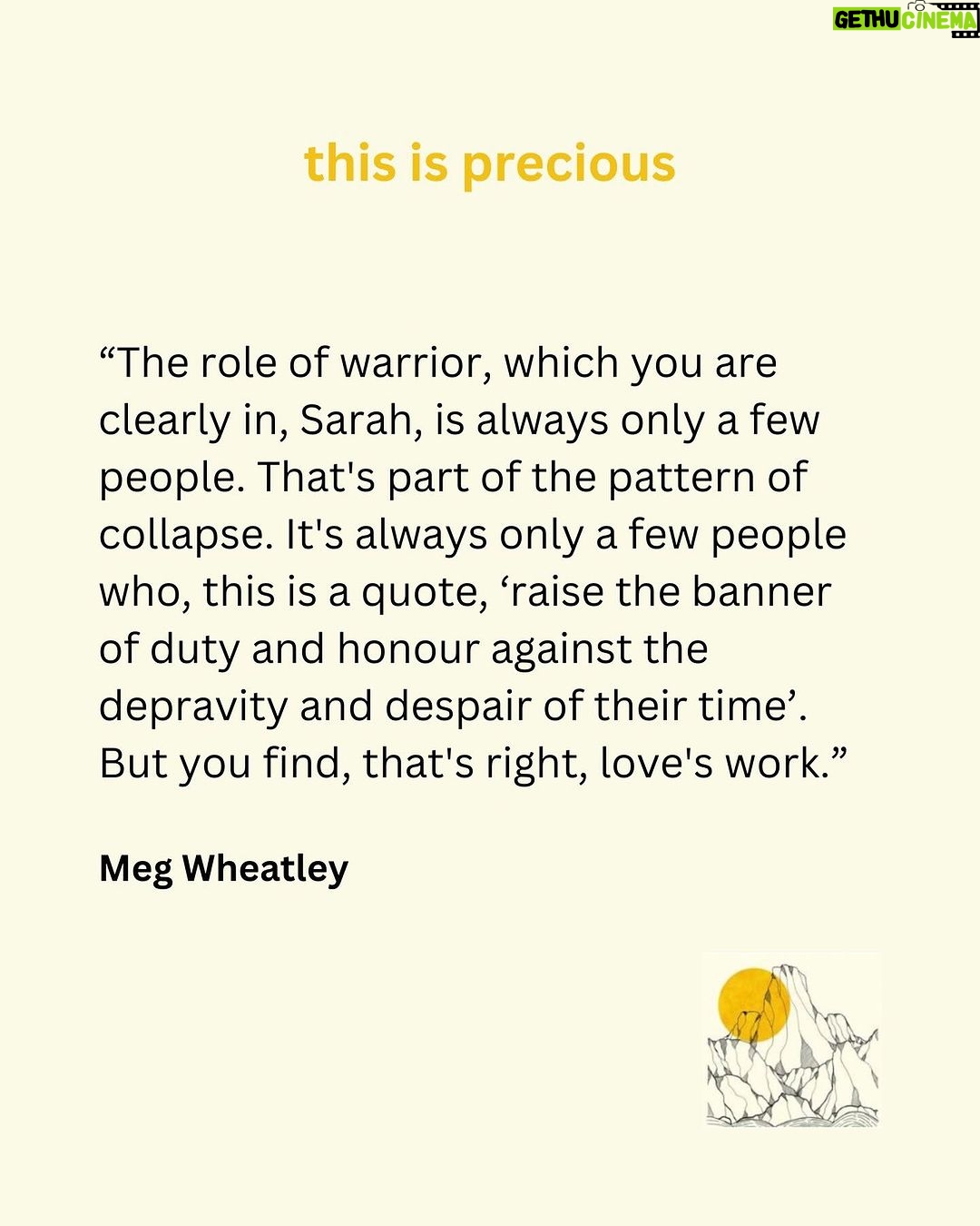 Sarah Wilson Instagram - This episode with Meg Wheatley has ignited the most wonderful conversation on my @substackinc with people who (like you?) are tired of all the infighting, false hope and sad principles for living that seems to be going on in Meta forums. I have never seen anything like it. Come join us. Link in bio and stories.