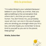 Sarah Wilson Instagram - Some of you might not know about my @substackinc community where we have big, bold conversations about philosophy, our collective identity, hiking, anxiety, politics and pop culture without the algorithms, without the trolls. If this sounds like something you’d enjoy, please join me over there - link in my bio or sarahwilson.substack.com