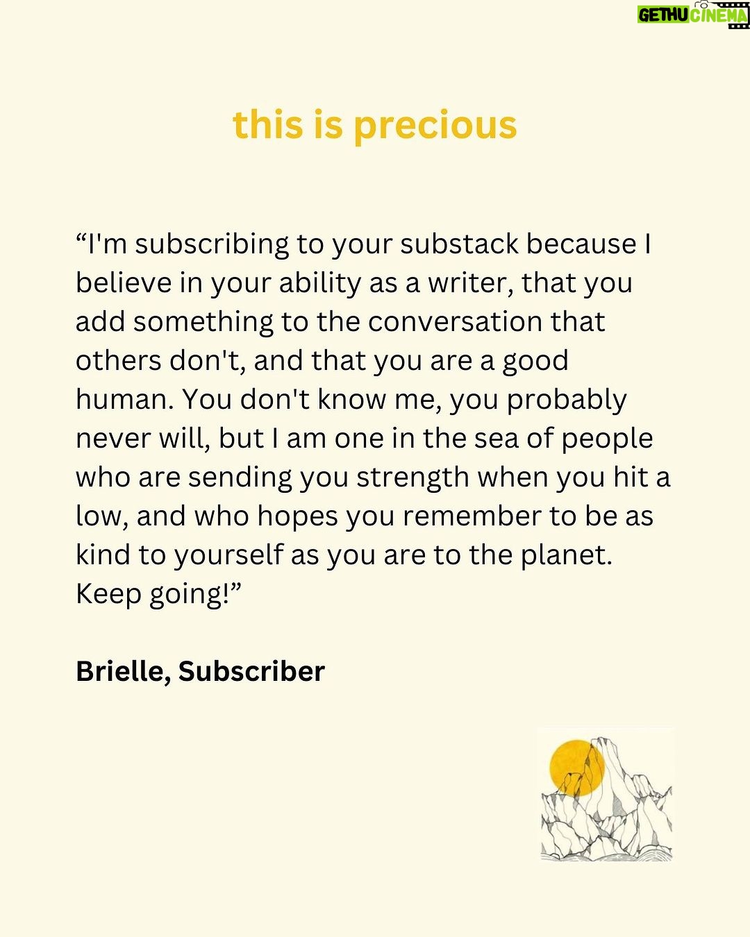 Sarah Wilson Instagram - Some of you might not know about my @substackinc community where we have big, bold conversations about philosophy, our collective identity, hiking, anxiety, politics and pop culture without the algorithms, without the trolls. If this sounds like something you’d enjoy, please join me over there - link in my bio or sarahwilson.substack.com