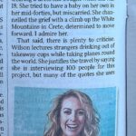 Sarah Wilson Instagram - So @thetimes 🇬🇧 in the UK reviewed #thisonewildandpreciouslife 🤸‍♂️💙 I reckon I come off as a bit of a weirdo (understandable), my ideas annoying but true and overall capable of making an impact. Thank you Marianne Power for doing it fair justice! PS I am conflicted about the last line (flick across). Those of you in the climate arena will understand why, no doubt. I’ll write about it over on @substackinc soon I think. @eyelightningbooks