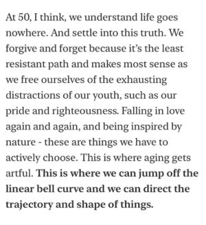 Sarah Wilson Instagram - 50 today. Feels much better than 30. More solid. Less buzzy 🐝 
I write about my love of ageing and life at @substackinc …membership is 30% off for the next week as my birthday gift to anyone wanting to join our community of fired-up ADULTS with big,kind thoughts. Link in stories and bio.
Image by @themodernmuseportrait as part of a 50 Women at 50 exhibition 💥