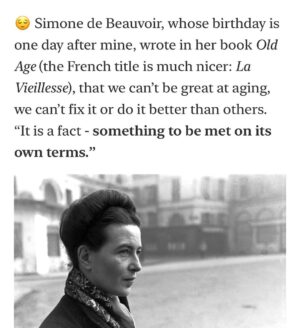 Sarah Wilson Instagram - 50 today. Feels much better than 30. More solid. Less buzzy 🐝 
I write about my love of ageing and life at @substackinc …membership is 30% off for the next week as my birthday gift to anyone wanting to join our community of fired-up ADULTS with big,kind thoughts. Link in stories and bio.
Image by @themodernmuseportrait as part of a 50 Women at 50 exhibition 💥