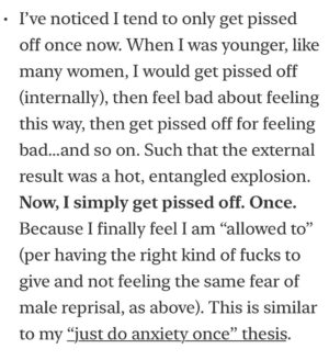 Sarah Wilson Instagram - 50 today. Feels much better than 30. More solid. Less buzzy 🐝 
I write about my love of ageing and life at @substackinc …membership is 30% off for the next week as my birthday gift to anyone wanting to join our community of fired-up ADULTS with big,kind thoughts. Link in stories and bio.
Image by @themodernmuseportrait as part of a 50 Women at 50 exhibition 💥