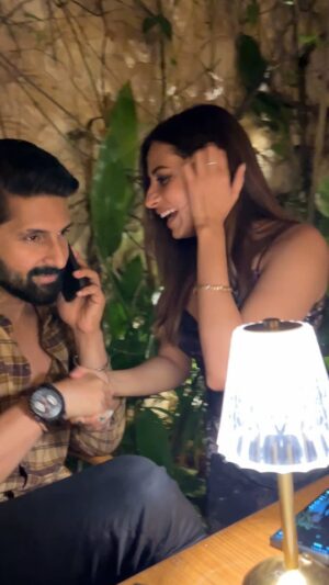 Sargun Mehta Instagram - How to annoy him in cute ways .. 😄 @ravidubey2312