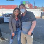 Sasha Clements Instagram - Who is she?!😂 Thank you everyone who watched @ncisla! Coming in as a guest star can feel like being the new kid in school but the cast and crew were SO welcoming! Such a fun set and an honor getting to work with and learn from the experts! Swipe for some bts of Katya’s downfall 🫣