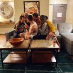 Sasha Clements Instagram - That slow sus look at the end🤣 Of course we had game night in Hawaii. We’re playing Empire which is a game our awesome director @maclainnelson made up and we all need to convince him to patent and sell it so no one steals the idea because it’s SO FUN. Honolulu - Waikiki Beach -