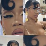 Saweetie Instagram - i love this lil swoop on my face 🦦