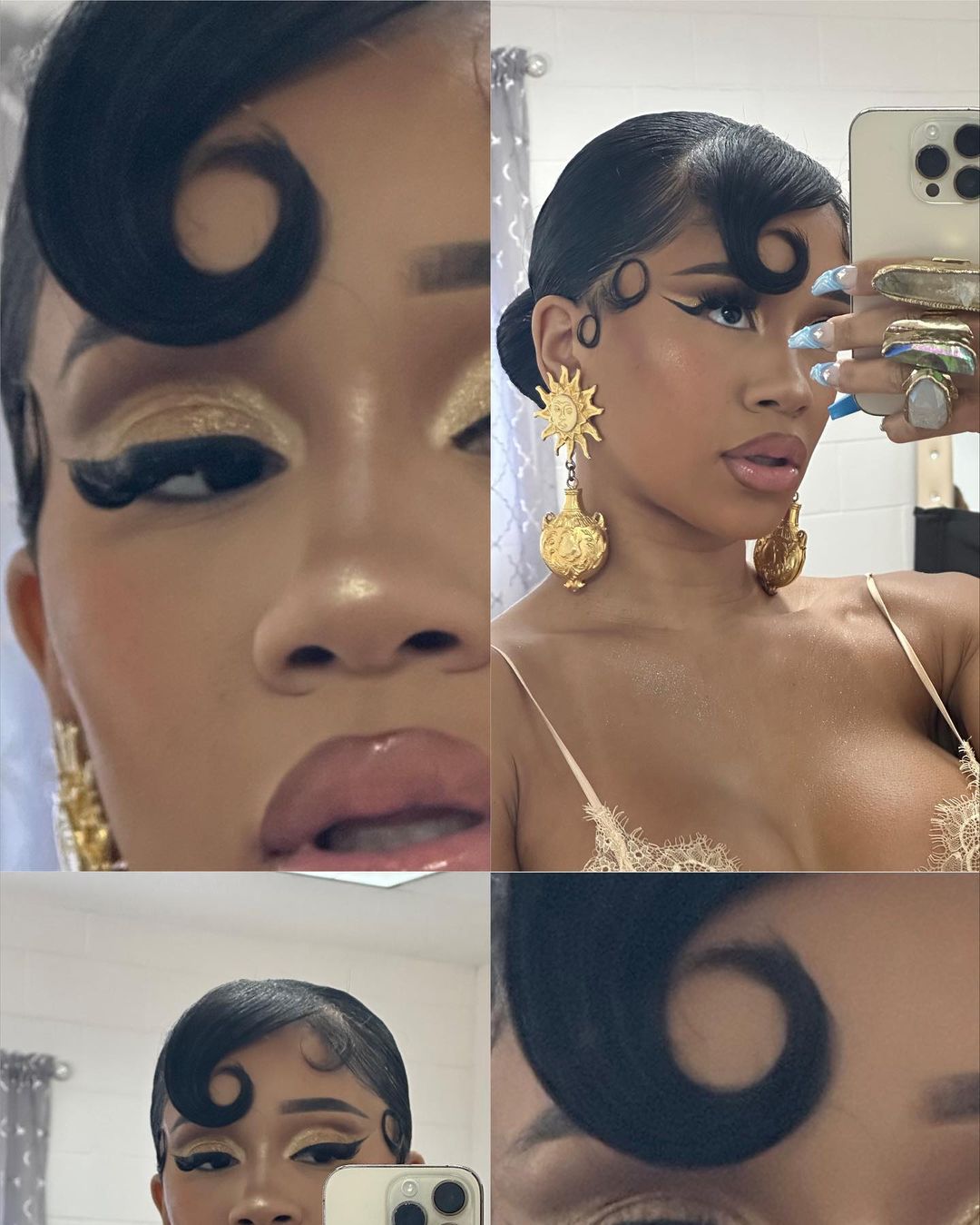 Saweetie Instagram - i love this lil swoop on my face 🦦