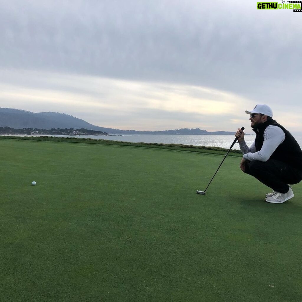 Scott Eastwood Instagram - Practice rounds for @attproam are humbling. Great day @mvegapena Thanks chip!! Your the man. Thanks dolly 📷