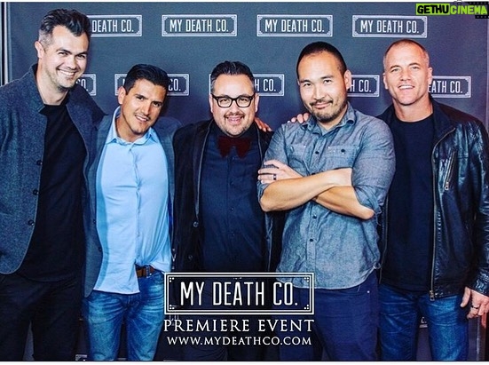 Sean Carrigan Instagram - the @mydeathcoseries gang. Catch episode 6, “The Bystander” ... streaming now at www.youtube.com/mydeathcoseries @jon_huck @shawntcb @ericalegriajuiceman @tristenjwinger @superstablein @davidychung @maremhassler Downtown Los Angeles