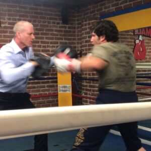Sean Carrigan Instagram - Impromptu hand pad session. @petramaleboxing... @jonnybernthal hits like a truck.  Photogs: @joshuabitton @biglmark