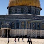 Sean Carrigan Instagram - Soccer w some local kids, outside Al-Aqṣā Mosque in the old city of Jerusalem. #OldCityJerusalem Dome Of The Rock, Jerusalem