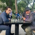 Sebastian Stan Instagram – Wednesday in the park with #CharlesJRoby. And… @benjamincaron #sharper @A24 @picturestart @appletvplus