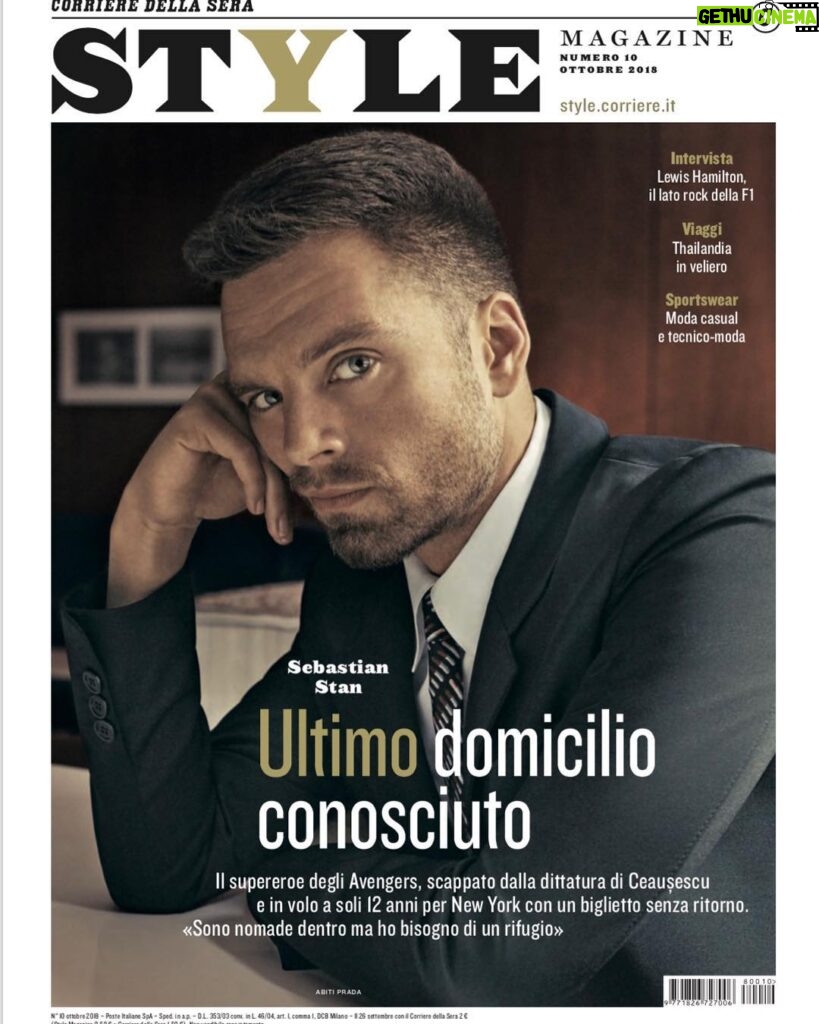 Sebastian Stan Instagram - Thank you @stylemagazineitalia for featuring me on the cover of your October issue. Had a blast with @mschwartzphoto and @mrfabioimmediato !! Thank you also wonderful @kumicraig 🙏🏻😎!! Available tomorrow sept 26 on newsstands. 🇮🇹