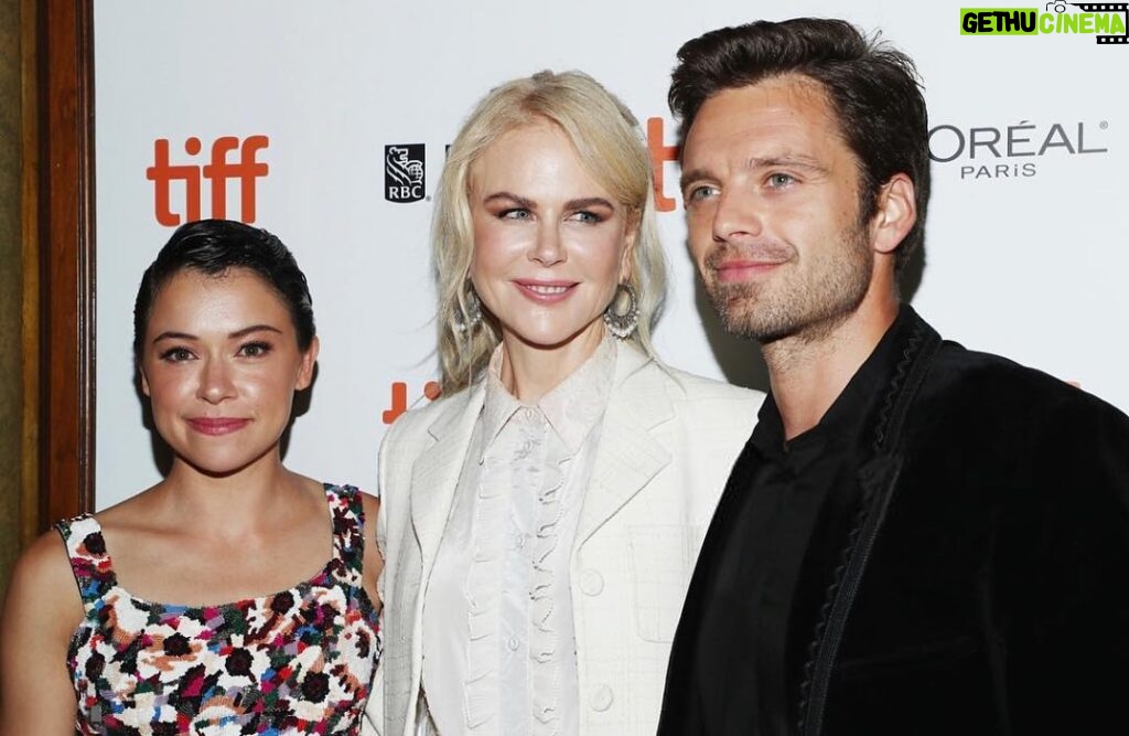 Sebastian Stan Instagram - Dream come true. ✔️ Thank you @tiff_net for an unforgettable night and including @destroyermovie at #tiff2018 ! The world isn’t ready for the incomparable @nicolekidman in this film! #karynkusama #tatianamaslany @annapurnapics #ysl