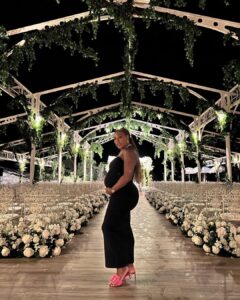 Serena Williams Instagram - CAUTION: Things are not always how they appear. I am Seriously trying to figure out if the baby is in the front or….back. … slide right #summer #italy #vacation