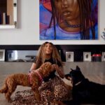 Serena Williams Instagram – A lounge day in @serena and the dogs